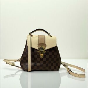SOLD Louis Vuitton Clapton Two-way Damier and Leather Shoulder bag/Backpack